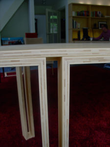 CONFERENTIETAFEL. Bamboe sidepressed naturel met hardwasolie. Jan van Tiggelen meer foto's